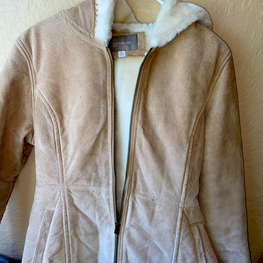 Suede leather women’s jacket Croft & Barrow